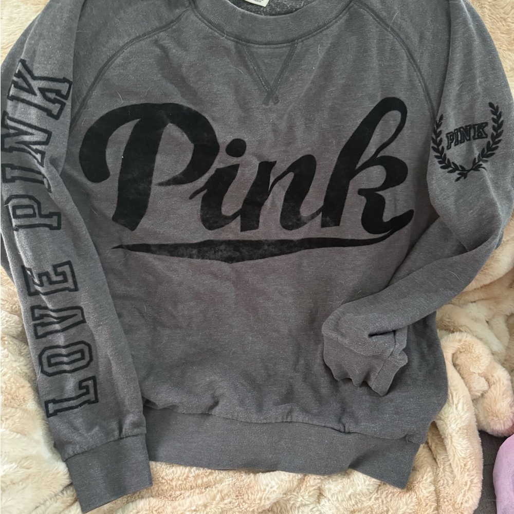 Charcoal Gray VS PINK Sweatshirt
